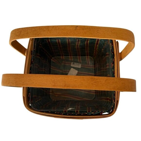 Longaberger 1995 Christmas Collection Cranberry Basket w/ Liner & Insert Holiday - Picture 8 of 16